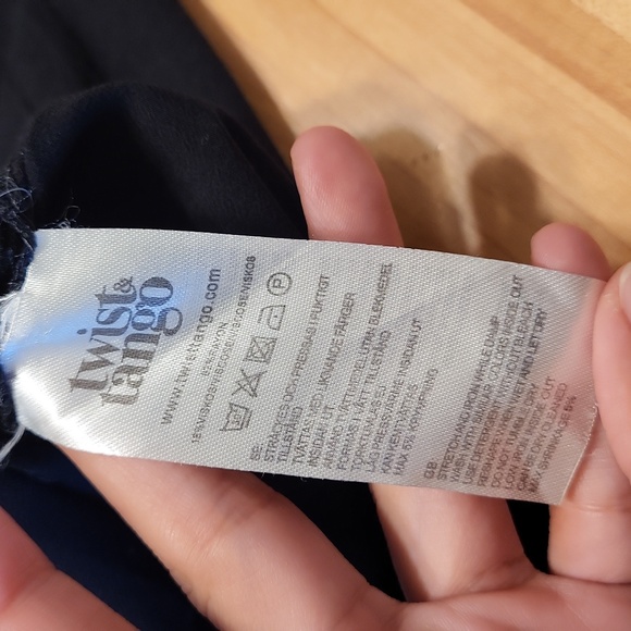 Twist & Tango Black Silk-Like Maxi Dress W Side Slits V Neck Short & Sleeves - Picture 8 of 9